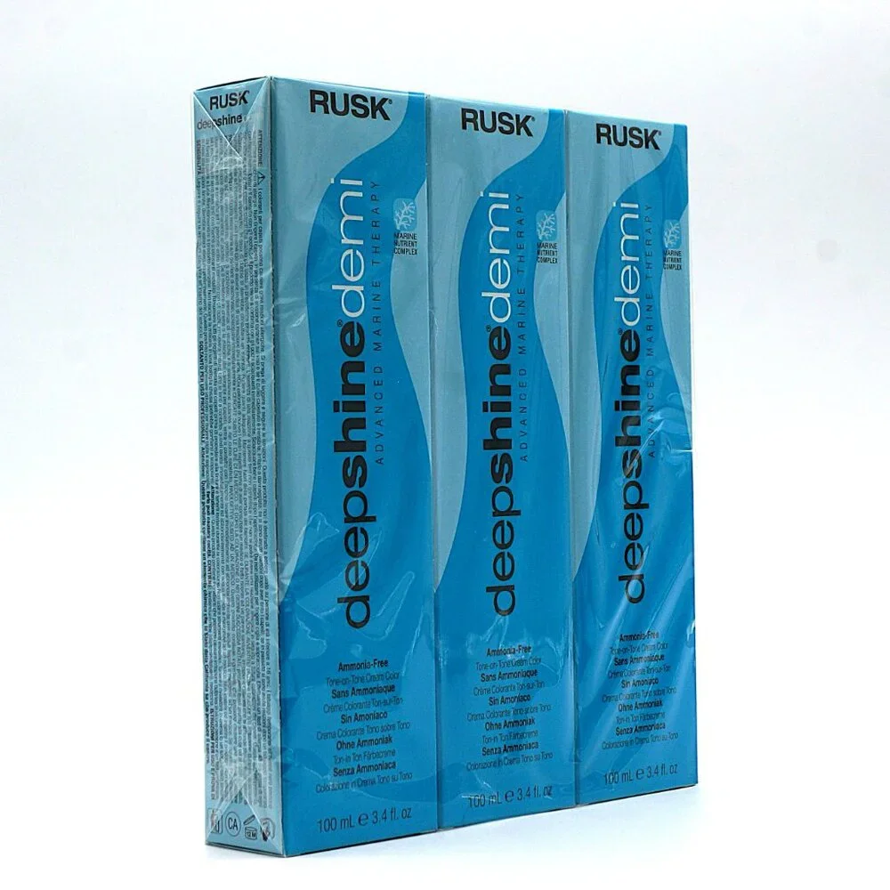 RUSK‎ Deepshine Demi Hair Color 6.8CH Dark Chocolate Blonde 100ml 3-Pack NEW